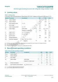 74AVC4TD245PW Datasheet Page 5