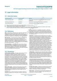 74AVC4TD245PW Datasheet Page 21