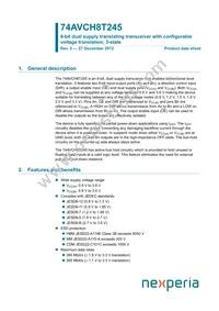 74AVCH8T245PW Datasheet Cover