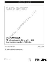 74AVCM162835DGG:11 Datasheet Cover