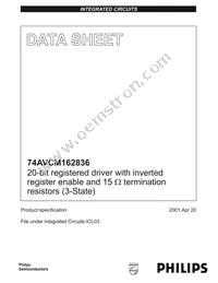 74AVCM162836DGG:11 Datasheet Cover