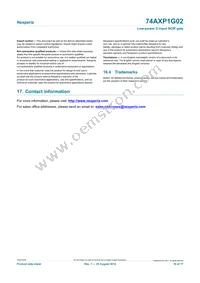 74AXP1G02GNH Datasheet Page 16