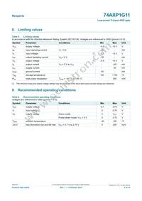 74AXP1G11GNH Datasheet Page 4