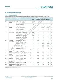 74AXP1G125GNH Datasheet Page 5