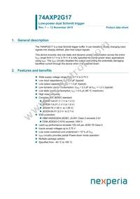 74AXP2G17GNH Datasheet Cover