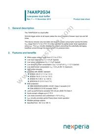 74AXP2G34GNH Datasheet Cover