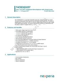 74CB3Q3257BQX Datasheet Cover