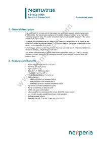 74CBTLV3126BQ Datasheet Cover