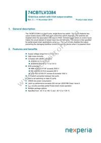 74CBTLV3384PW Datasheet Cover