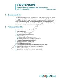 74CBTLVD3245DS Datasheet Cover