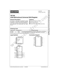 74F194PC Datasheet Cover