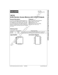 74F219PC Datasheet Cover