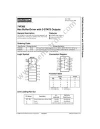 74F365PC Datasheet Cover