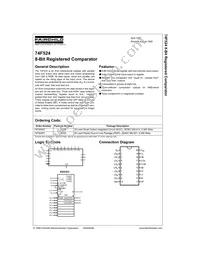 74F524SC Datasheet Cover