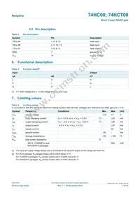 74HC00D/AUJ Datasheet Page 3