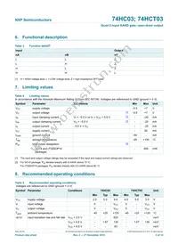 74HC03D/AUJ Datasheet Page 3