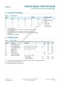74HC107D-Q100J Datasheet Page 4