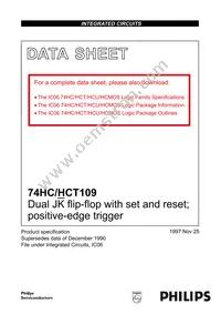 74HC109N Datasheet Cover