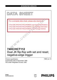74HC112N Datasheet Cover