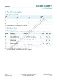 74HC11D/AUJ Datasheet Page 3