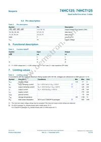 74HC125D/AUJ Datasheet Page 3