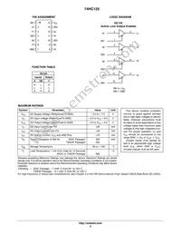 74HC125DTR2G Datasheet Page 2