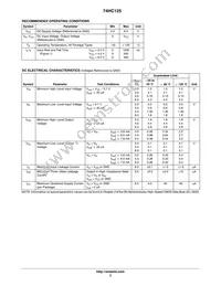 74HC125DTR2G Datasheet Page 3