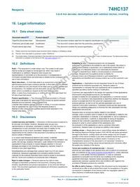 74HC137DB Datasheet Page 17