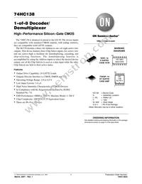 74HC138DTR2G Datasheet Cover