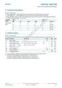 74HC164D/AUJ Datasheet Page 4