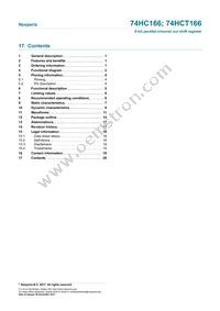 74HC166D/AUJ Datasheet Page 20