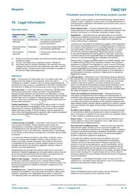 74HC191D/AUJ Datasheet Page 18