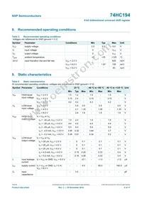 74HC194D Datasheet Page 6