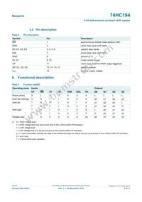 74HC194DB/DG Datasheet Page 4