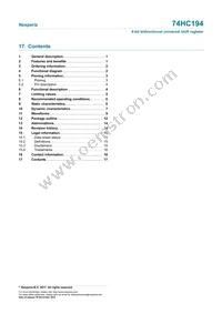 74HC194DB/DG Datasheet Page 17