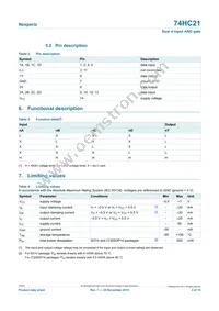 74HC21DB Datasheet Page 3