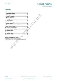 74HC259DB Datasheet Page 17