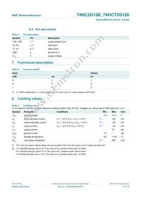 74HC2G126DC Datasheet Page 3