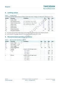 74HC2GU04GV Datasheet Page 3