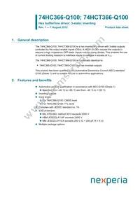 74HC366D-Q100 Datasheet Cover