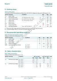74HC3G16DPH Datasheet Page 3