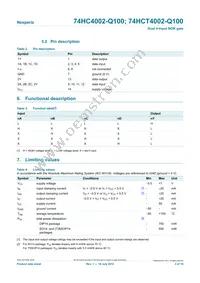 74HC4002D-Q100 Datasheet Page 3