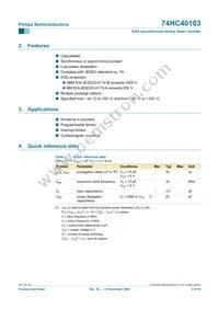 74HC40103N Datasheet Page 2