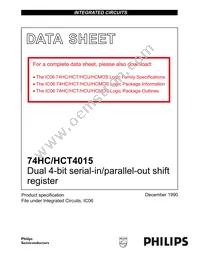 74HC4015DB Datasheet Cover