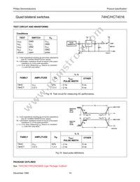 74HC4016N Datasheet Page 14