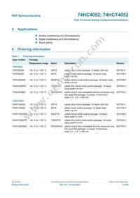 74HC4052N Datasheet Page 2