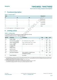 74HC4052PW/AUJ Datasheet Page 5