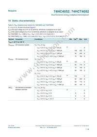 74HC4052PW/AUJ Datasheet Page 7