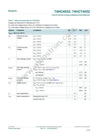 74HC4052PW/AUJ Datasheet Page 9