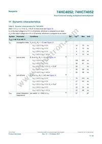 74HC4052PW/AUJ Datasheet Page 13